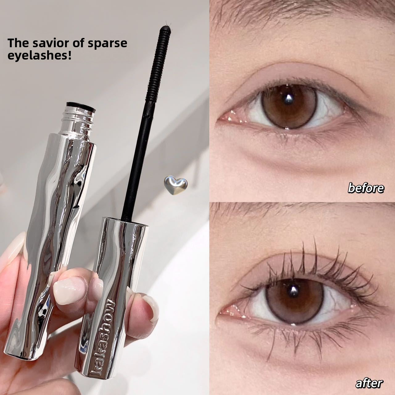 KAKAShow Curling Silver Stick Mascara Waterproof Lengthening Volumizing