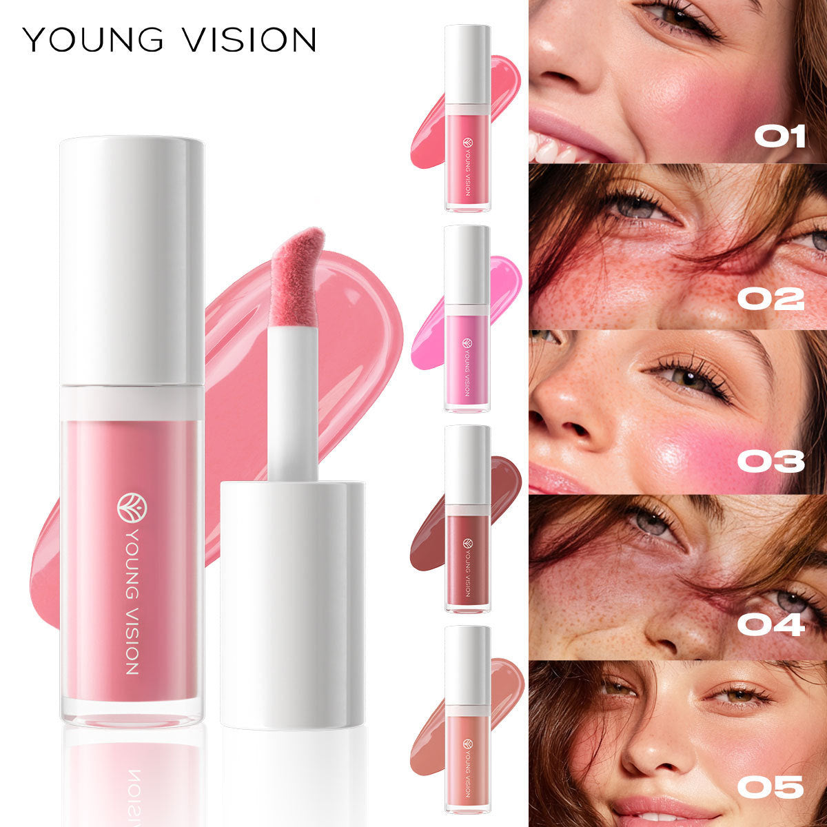 Young Vision 5-Color Matte Liquid Blush