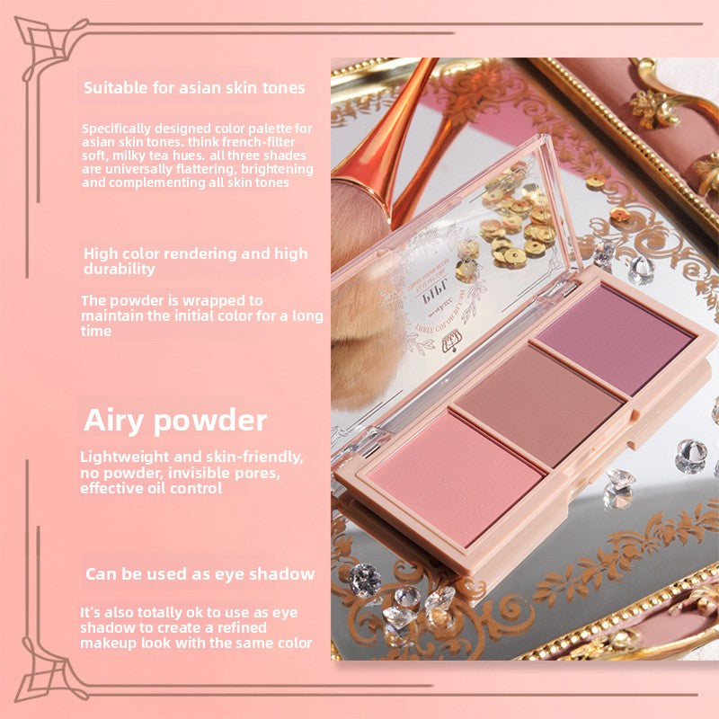 Three-Color Matte Blush Palette