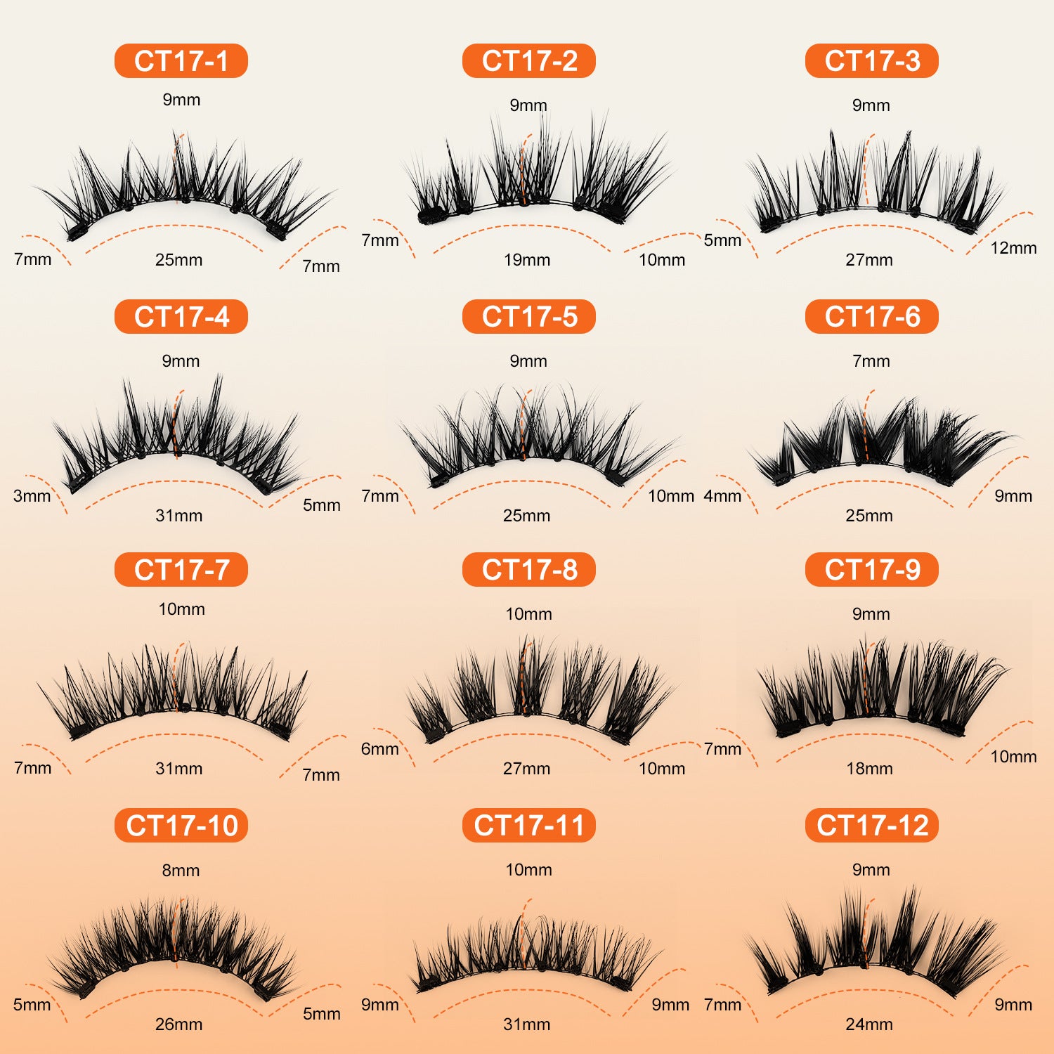 Magnetic False Eyelashes